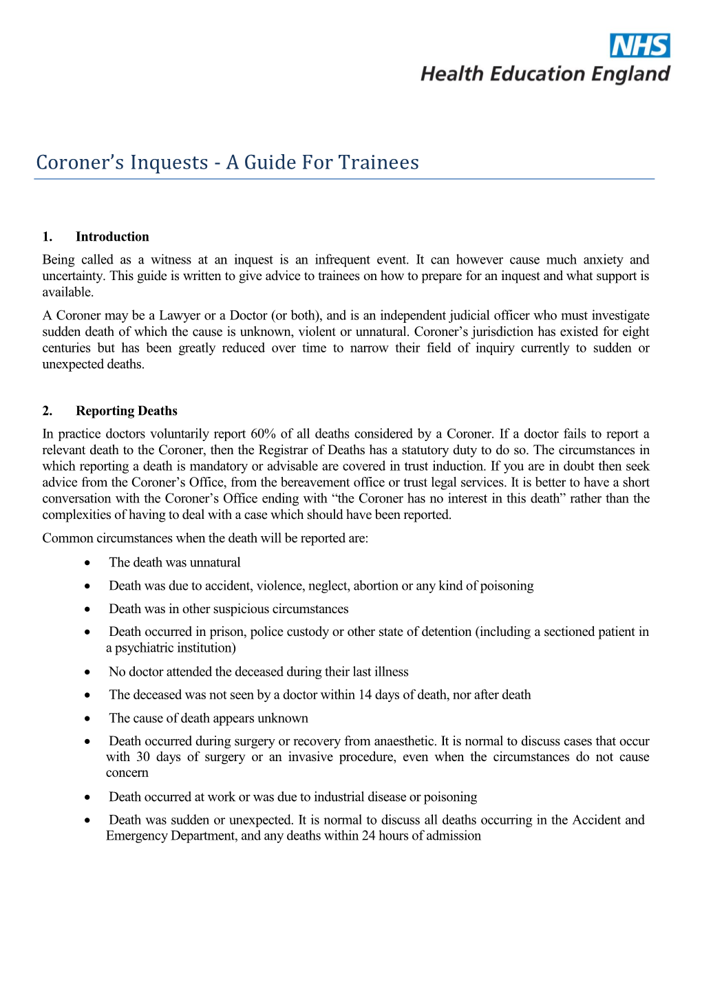 Coroner's Inquests