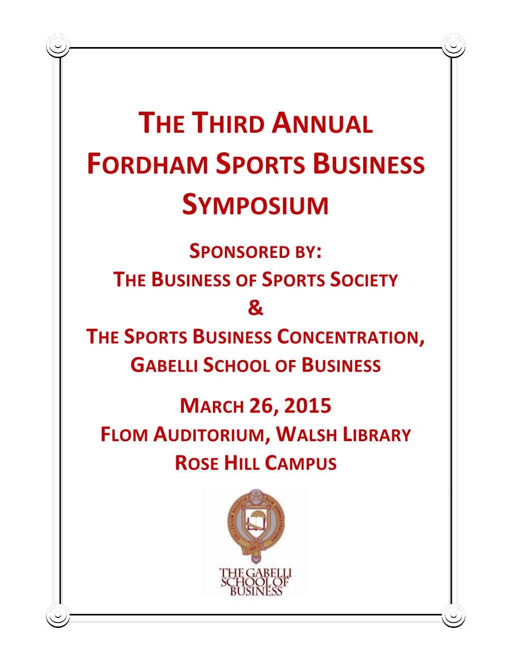 The Third Annual Fordham Sports Business Symposium