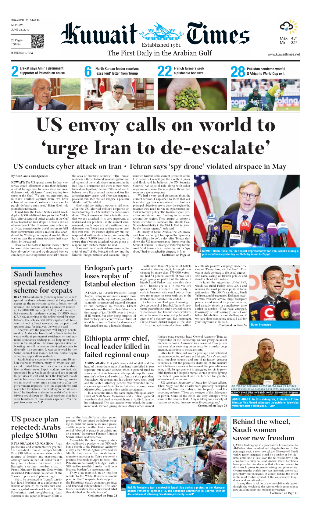 Kuwaittimes 24-6-2019.Qxp Layout 1