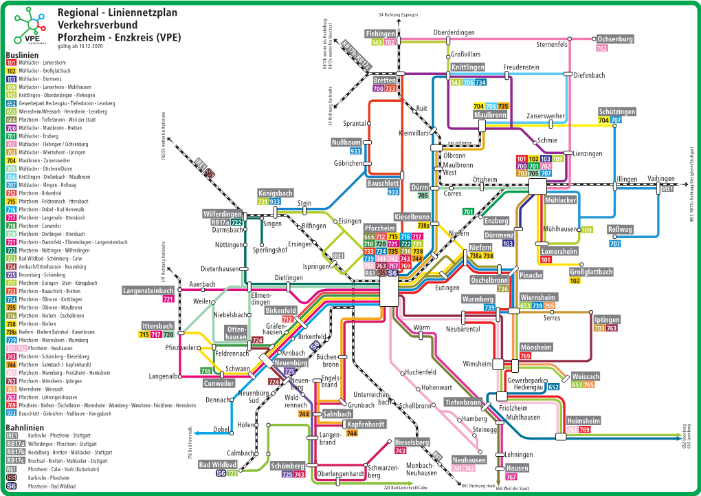 Liniennetzplan Regionalverkehr