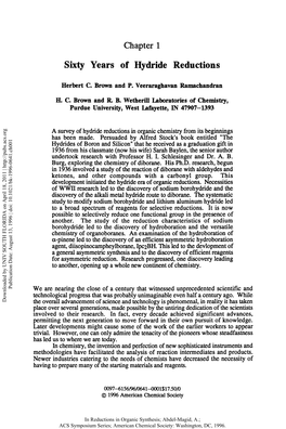 Sixty Years of Hydride Reductions