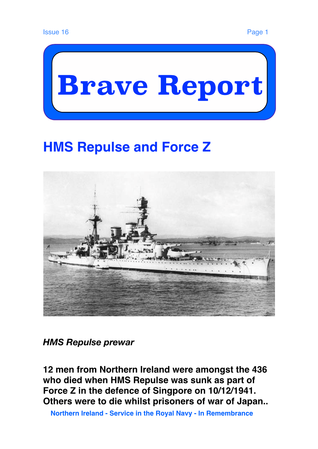 Brave Record Issue 26 Repulse