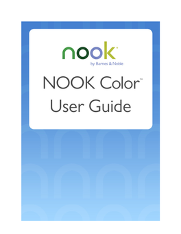 Barnes & Noble NOOK Color User Guide