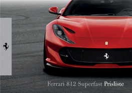 Ferrari 812 Superfast Prisliste Contents