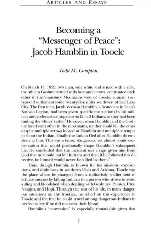 Jacob Hamblin in Tooele