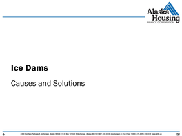 Ice Dams Causes and Solutions Funding