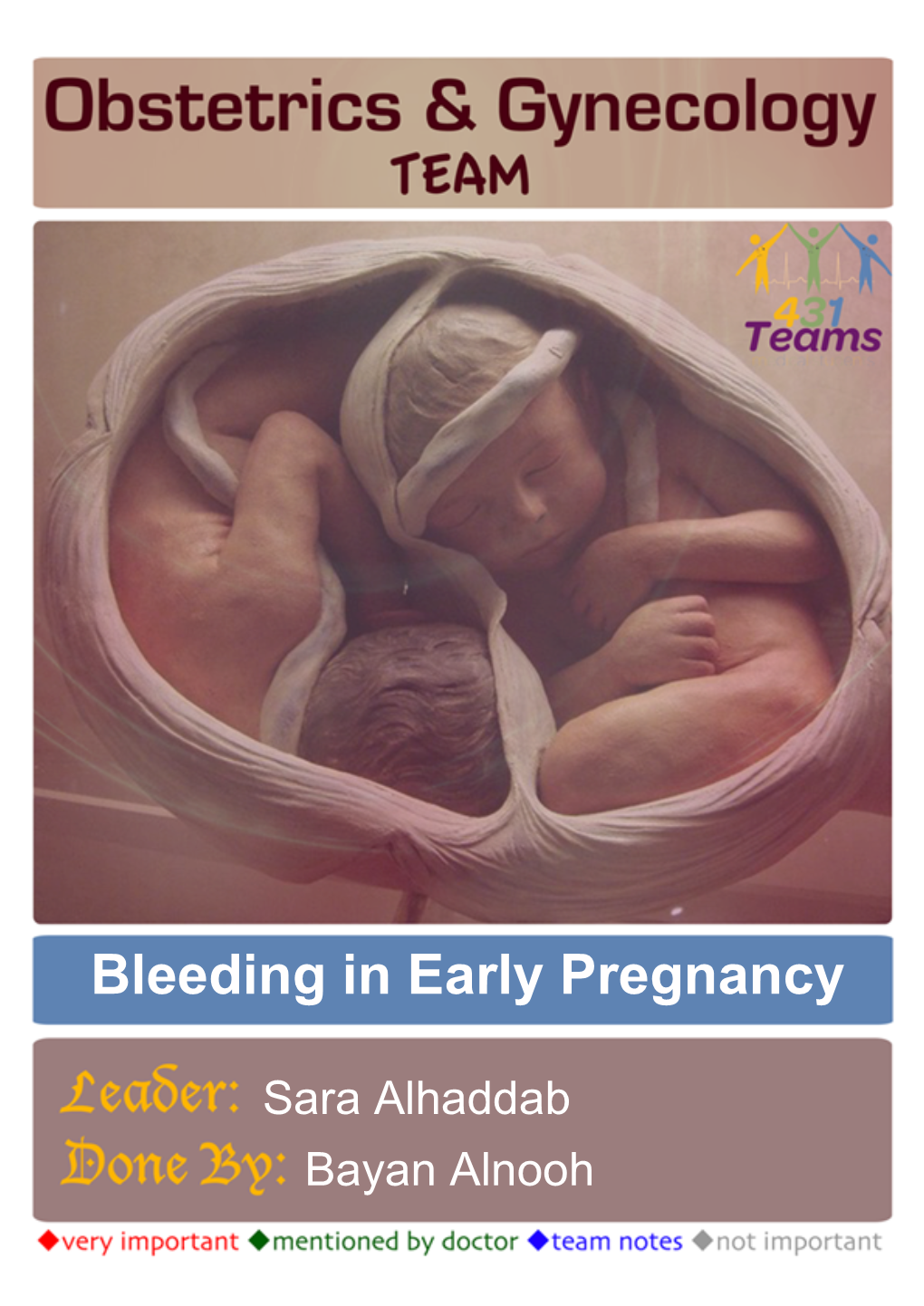 Bleeding in Early Pregnancy