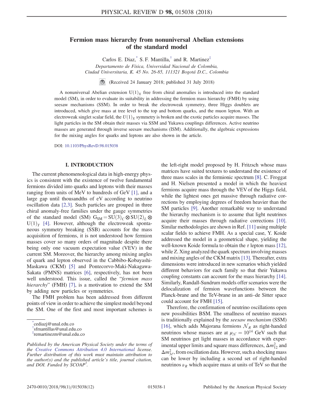 Fermion Mass Hierarchy from Nonuniversal Abelian Extensions of the Standard Model