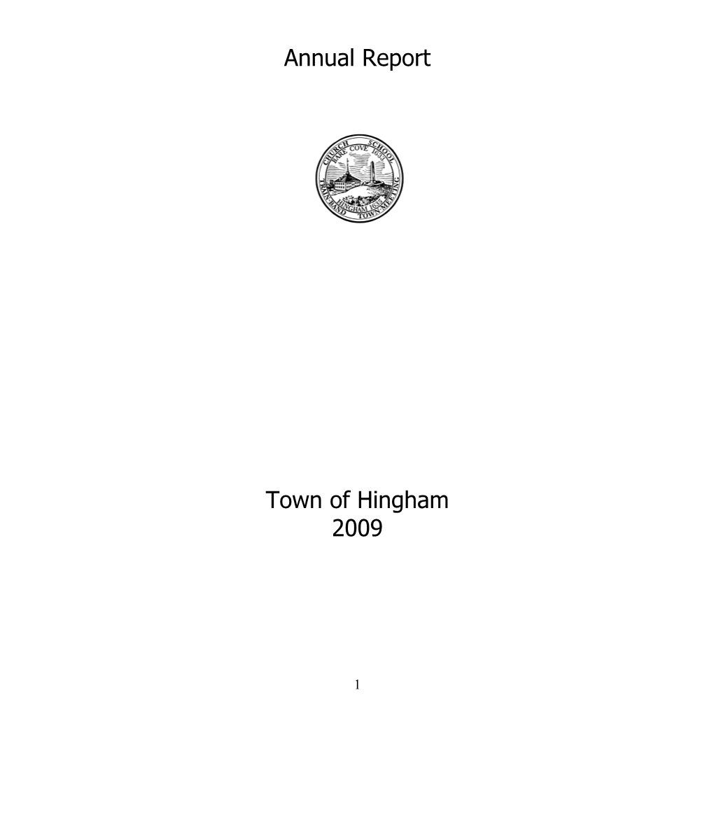 2009 Annual Town Report