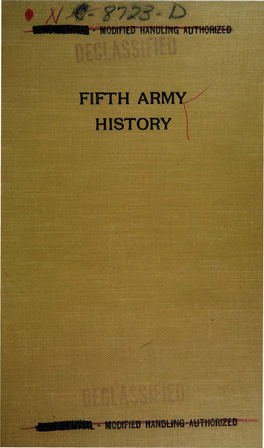 FIFTH Armyr HISTORY 1 FIFTH ARMY HISTORY