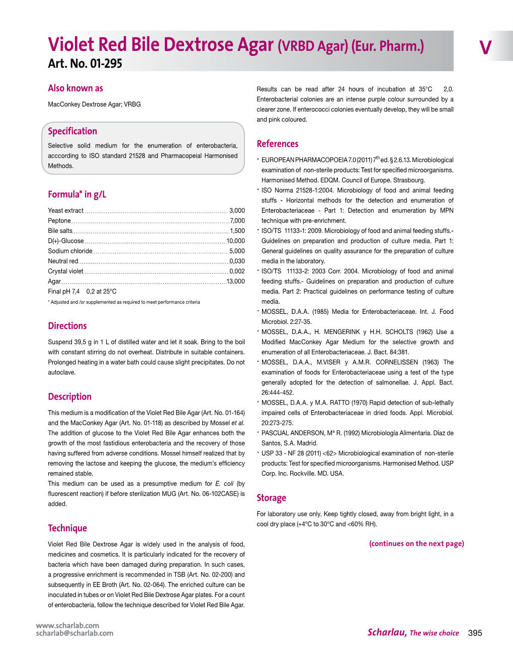 Violet Red Bile Dextrose Agar (VRBD Agar) (Eur. Pharm.) V Art