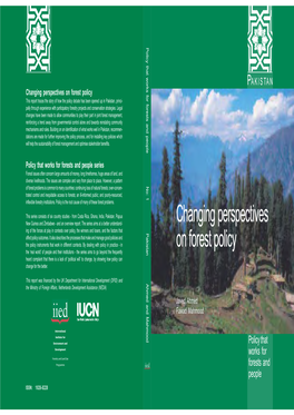 Changing Perspectives on Forest Policy