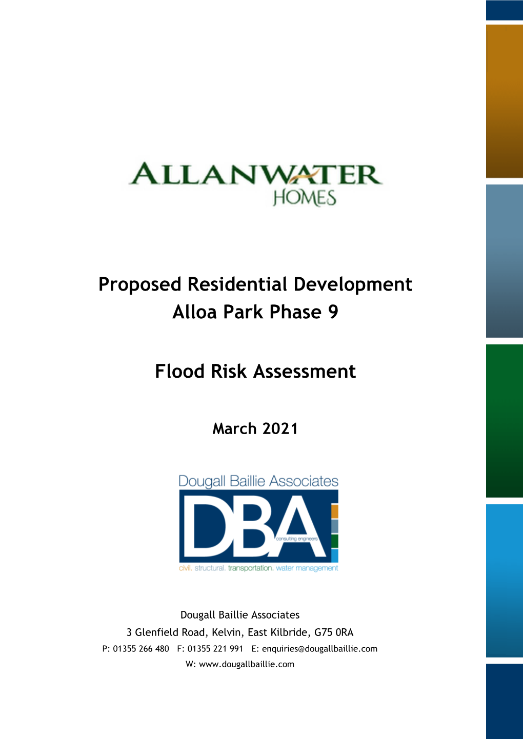 Proposed Residential Development Alloa Park Phase 9 Flood Risk Assessment March 2021
