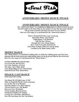 Money Dance/ Finale Anniversary