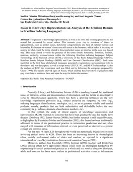 Biases in Knowledge Representation: an Analysis of the Feminine Domain in Brazilian Indexing Languages