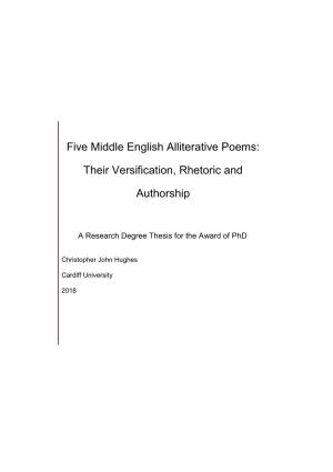 Five Middle English Alliterative Poems In
