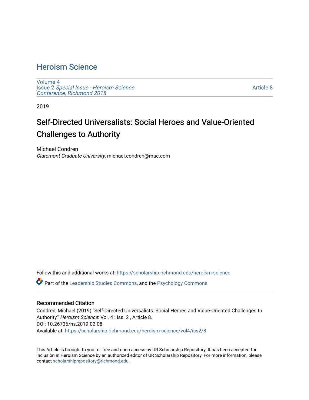 Social Heroes and Value-Oriented Challenges to Authority