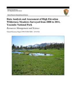 Analysis of High-Elevation Wilderness Meadows to Inform Meadow Monitoring and Management of Pack Stock