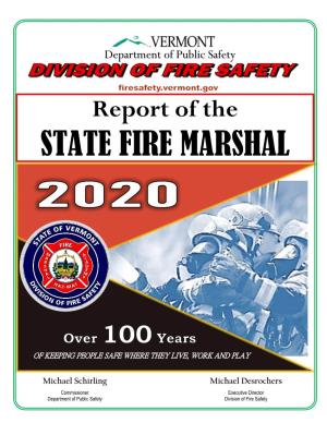 2020 Report of the State Fire Marshal