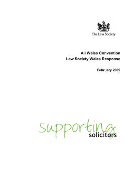 All Wales Convention Law Society Wales Response