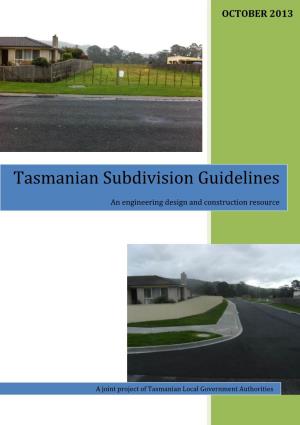 Tasmanian Subdivision Guidelines