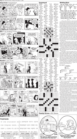 Bidding Quiz Crossword Cryptoquip Family Circus • Bill Keane