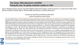 The Cluster 1001 Detected in Minijpas: Paving the Way for Galaxy Evolution Studies in J-PAS