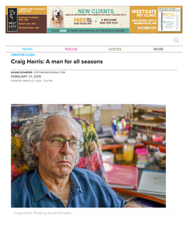 Craig Harris: a Man for All Seasons