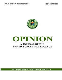 A Journal of the Armed Forces War College