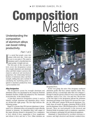 Understanding the Composition of Aluminum Alloys Can Boost Milling Productivity