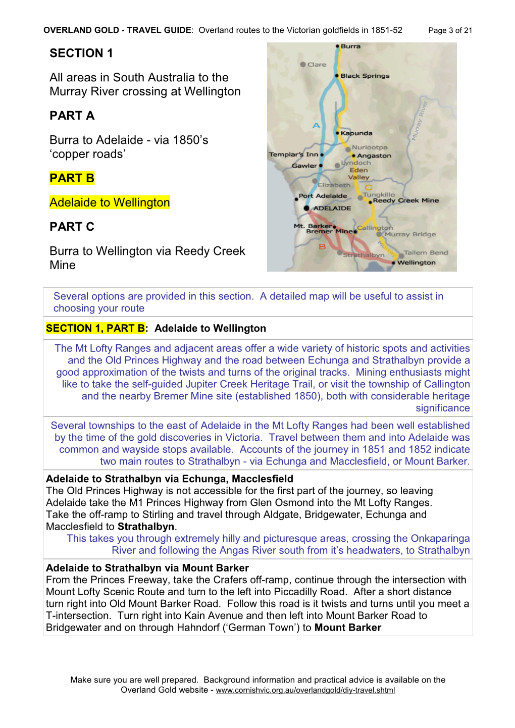 SECTION 1 All Areas in South Australia to the Murray River