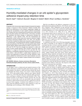 Humidity-Mediated Changes in an Orb Spider's Glycoprotein Adhesive