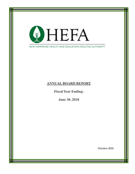 ANNUAL BOARD REPORT Fiscal Year Ending: June 30, 2018