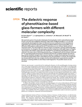 The Dielectric Response of Phenothiazine-Based Glass-Formers