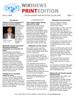 May 3, 2008 the Free-Content News Source That You Can Write! Page 1