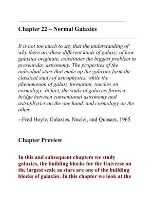Normal Galaxies Chapter Preview