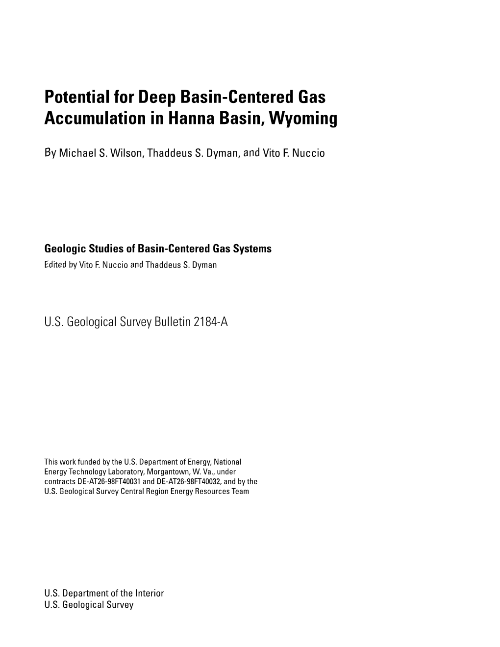 Potential for Deep Basin-Centered Gas Accumulation in Hanna Basin, Wyoming