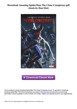 Amazing Spiderman the Clone Conspiracy Pdf Ebook by Dan Slott