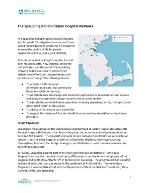 The Spaulding Rehabilitation Hospital Network