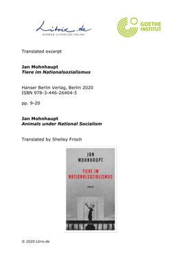 Translated Excerpt Jan Mohnhaupt Tiere Im Nationalsozialismus