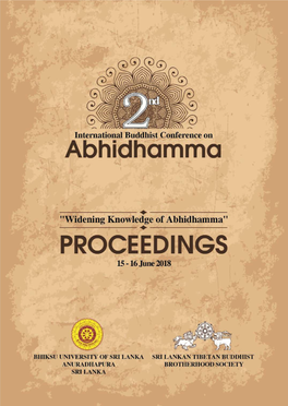 (IBCA 2018) "Widening Knowledge of Abhidhamma"