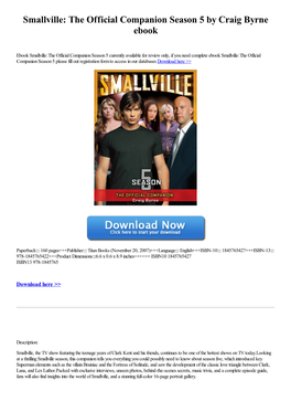 Smallville: the Official Companion Season 5 by Craig Byrne Ebook
