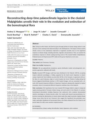 Reconstructing Deep&#8208;Time Palaeoclimate Legacies in The