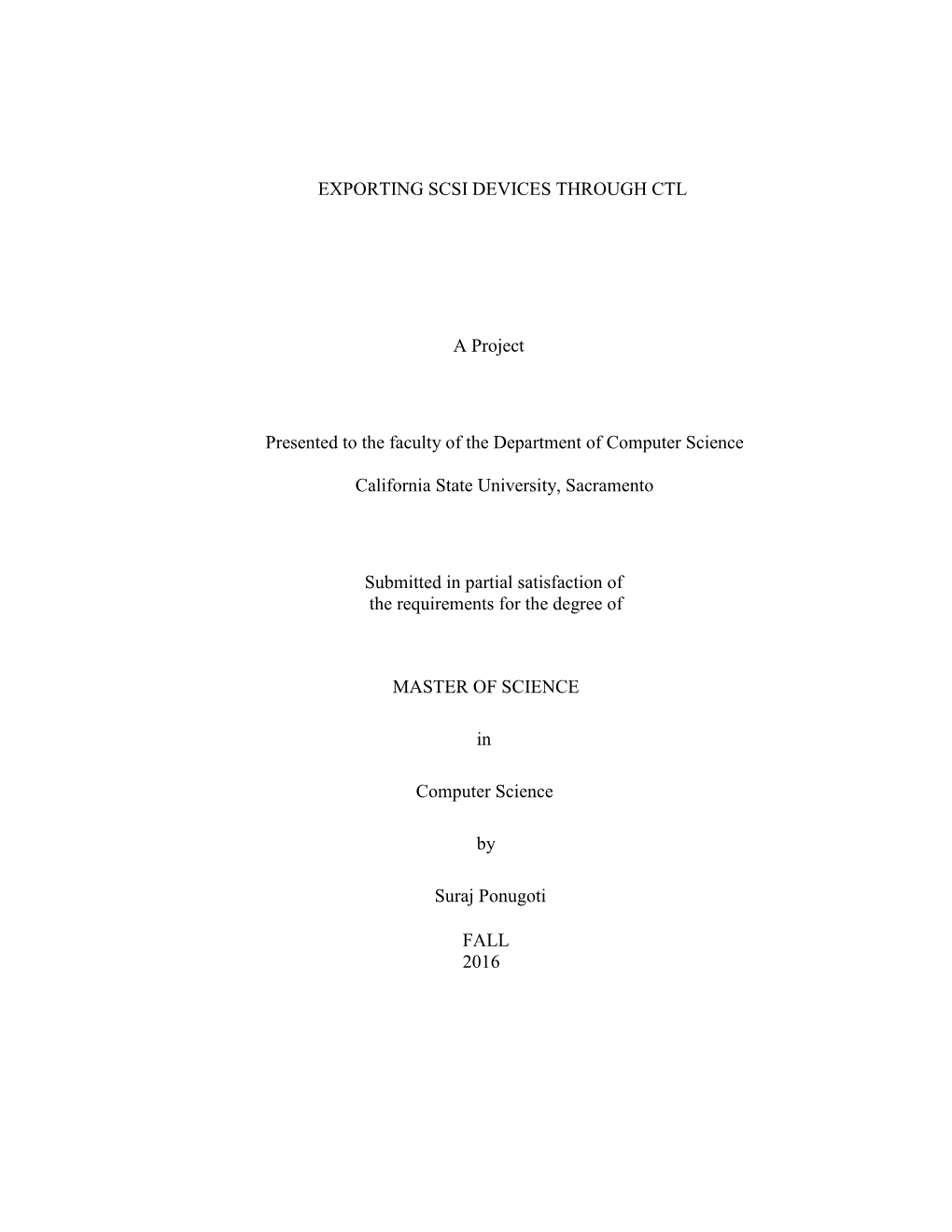 Exporting Scsi Devices Through Ctl