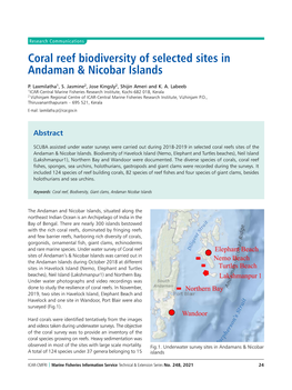 Coral Reef Biodiversity of Selected Sites in Andaman & Nicobar Islands