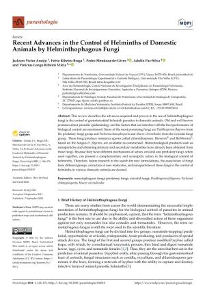 Recent Advances in the Control of Helminths of Domestic Animals by Helminthophagous Fungi