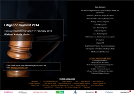 Litigation Summit 2014