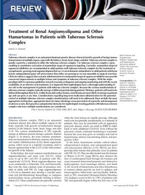 Treatment of Renal Angiomyolipoma and Other Hamartomas in Patients with Tuberous Sclerosis Complex