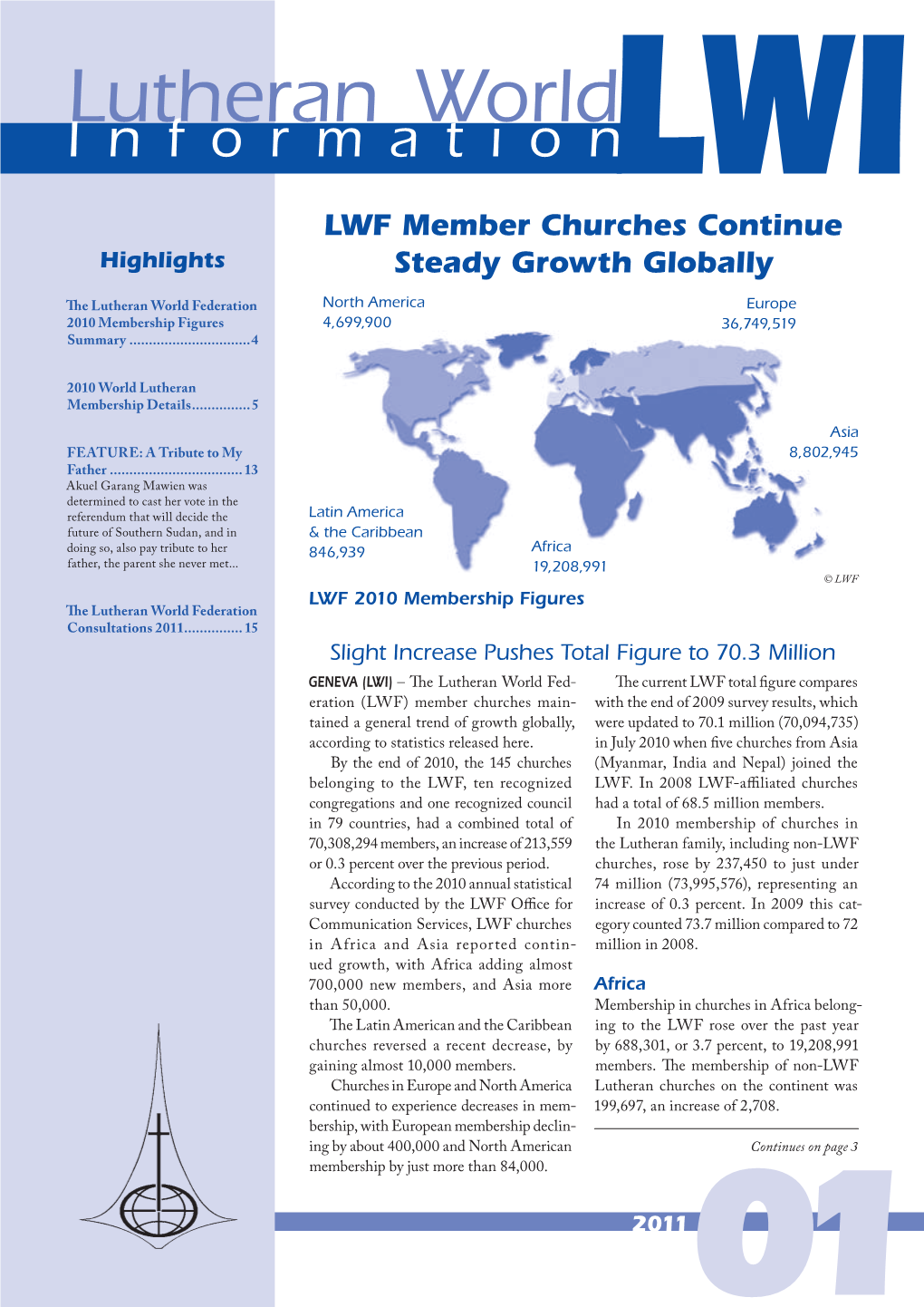 Lutheran World Informationlwi LWF Member Churches Continue Highlights Steady Growth Globally