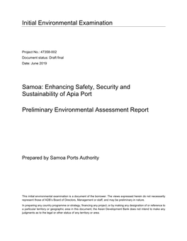 Samoa: Enhancing Safety, Security and Sustainability of Apia Port